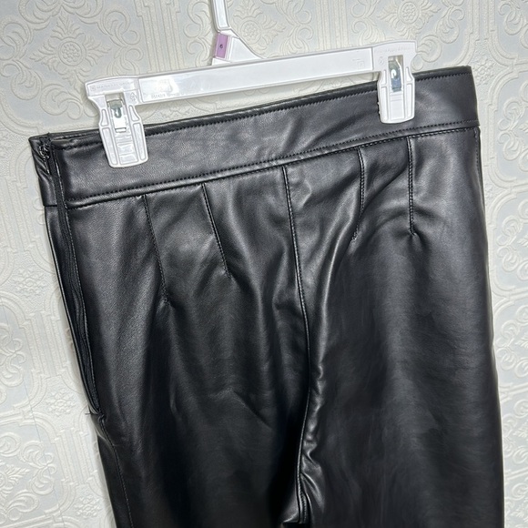 H&M | Black Flared Faux Leather Pants - Picture 4 of 12
